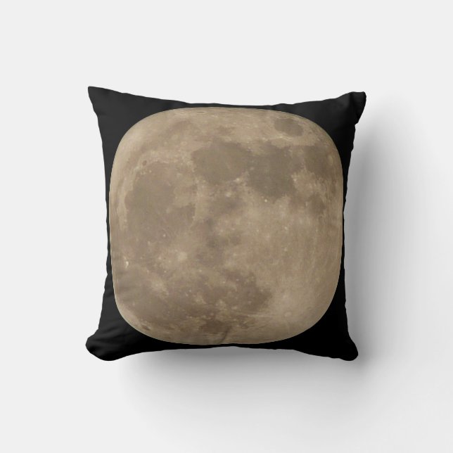 Moon Pillow Full Moon Throw Pillow Moon Geschenke Kissen (Vorderseite)