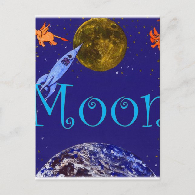 Moon Postkarte (Vorderseite)
