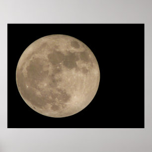 Moon Print Astronomie Lunar Vollmond Poster