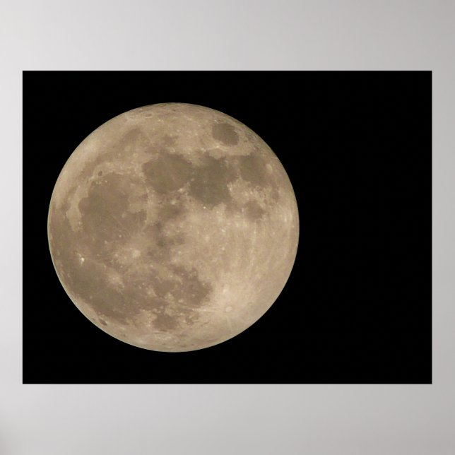 Moon Print Astronomie Lunar Vollmond Poster (Vorne)