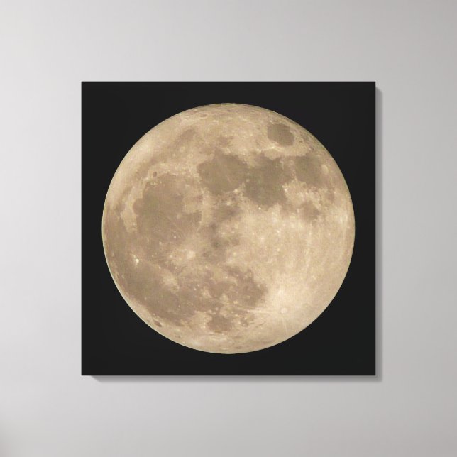 Moon Print Astronomie Vollmond Art Canvas Print Leinwanddruck (Vorderseite)