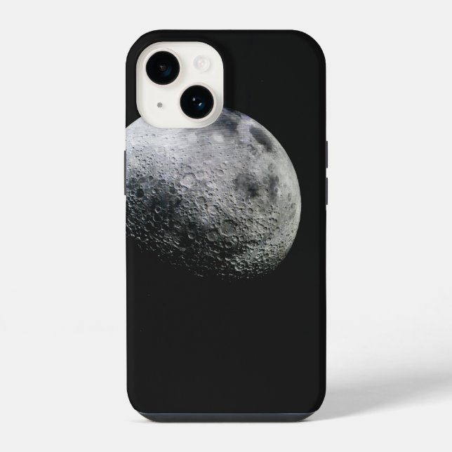 Moon Print Cell Phone Case iPhone Hülle (Rückseite)