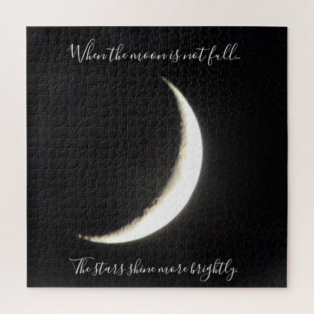 Moon Quote Sliver of the Moon Challenging Puzzle (Vertikal)