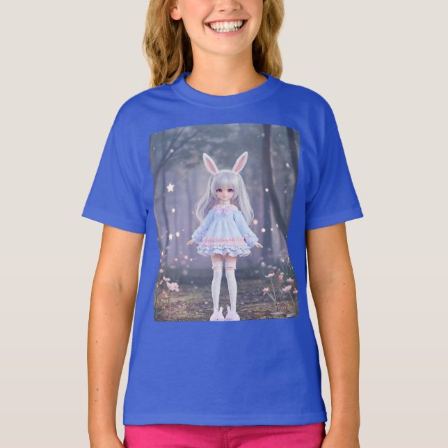 Moon Rabbit Kawaii Doll T-Shirt (Vorderseite)