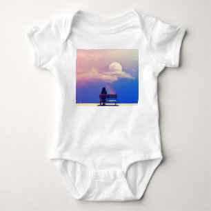 Moon Rainbow: Pastel Sky Beauty. Baby Strampler