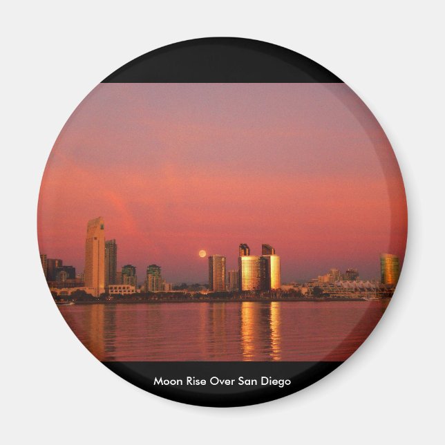 Moon Rise über San Diego Magnet (Vorne)