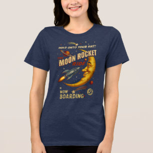 Moon Rocket Ride Women's T - Shirt (Navy)