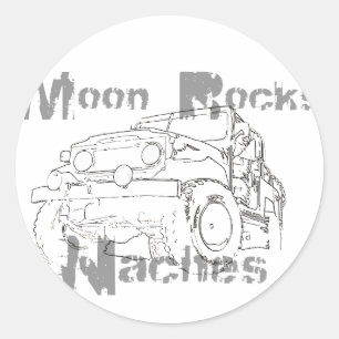 Moon Rocks Naches Runder Aufkleber