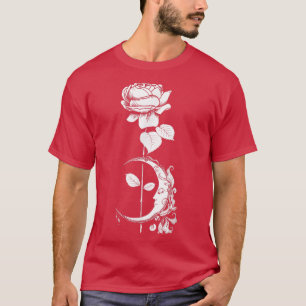 Moon Rose Gothic Hexenkraft Occult Pagan 6 T-Shirt