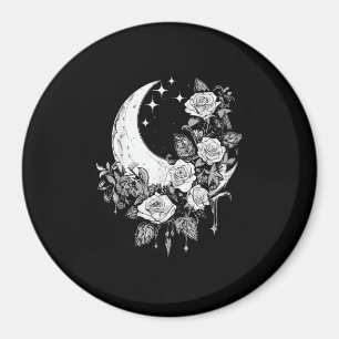 Moon Rose - Romantisches Goth - Whimsigoth Witchy Magnet