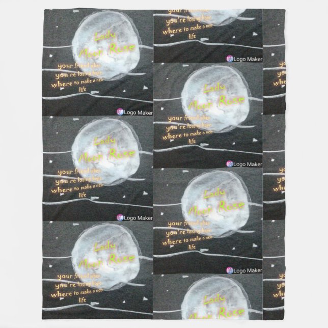 Moon Rose Shirt Fleecedecke (Vorderseite)