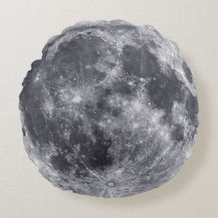 Moon - Rückseite des Mondes Rundes Kissen
