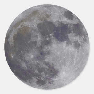 Moon Runder Aufkleber