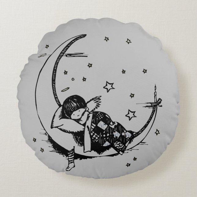 Moon Rundes Kissen (Vorderseite)