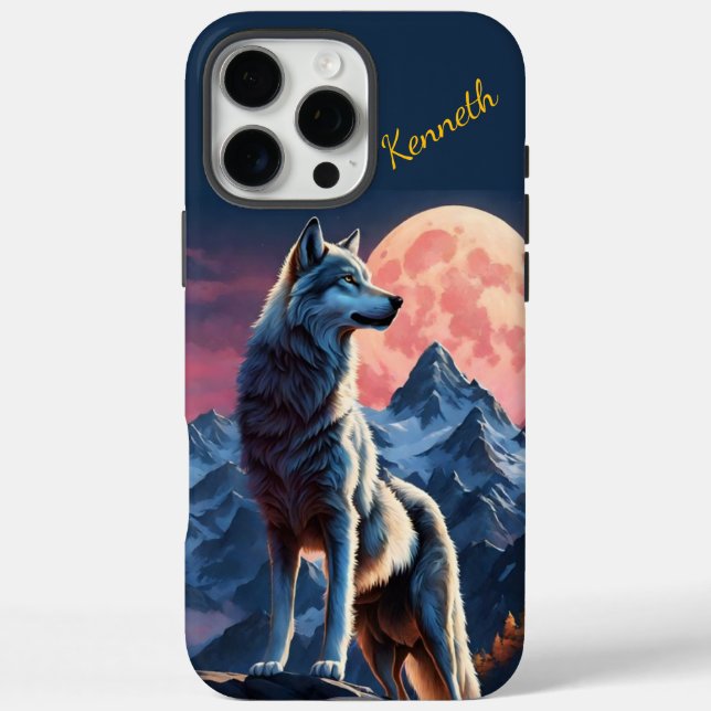 Moon Shines on Howling Wolf Case-Mate iPhone Hülle (Rückseite)
