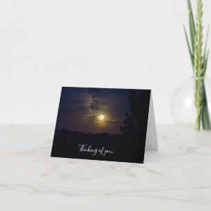 Moon Silhouette Denken Sie an Ihre Karte