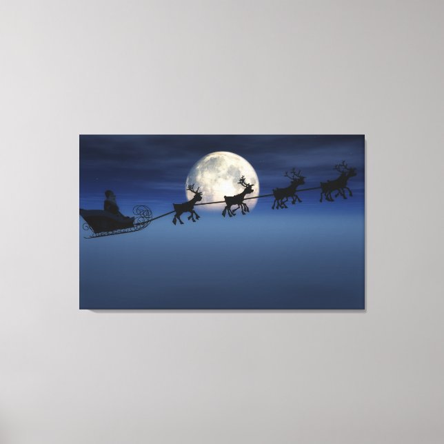 Moon Silhouette Leinwanddruck (Vorderseite)