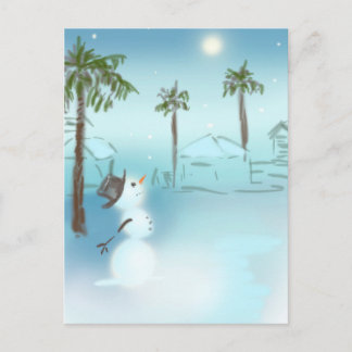 Moon Snow Postcard Postkarte