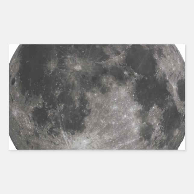 Moon Space Office Party Dusche Liebe Rechteckiger Aufkleber (Vorderseite)
