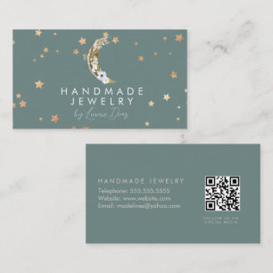 Moon Star Handmade Schmuck Imitate Gold E Visitenkarte