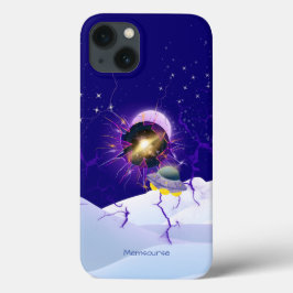 Moon Star Snown Landschaft Alien Raumschiff Modern Case-Mate iPhone Hülle