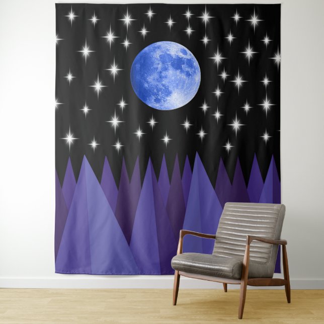 Moon Starlight Tapestry Wandteppich (Beispiel)