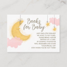 Moon Stars Baby Showbücher Einschlusskarte