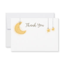 Moon Stars Babydusche Danke Notiz Card
