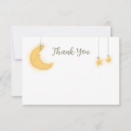 Moon Stars Babydusche Danke Notiz Card