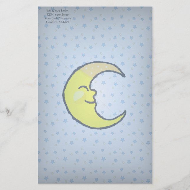 Moon & Stars Briefpapier (Vorderseite)