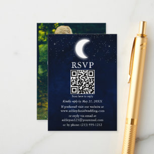 Moon Stars Celestial Wedding QR Foto UAWG Begleitkarte
