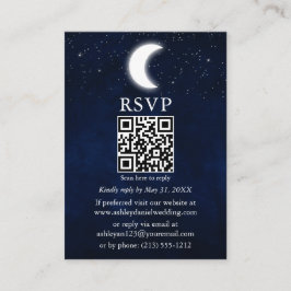 Moon Stars Celestial Wedding QR UAWG Begleitkarte