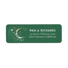 Moon Stars Celestitical Night Sky Green