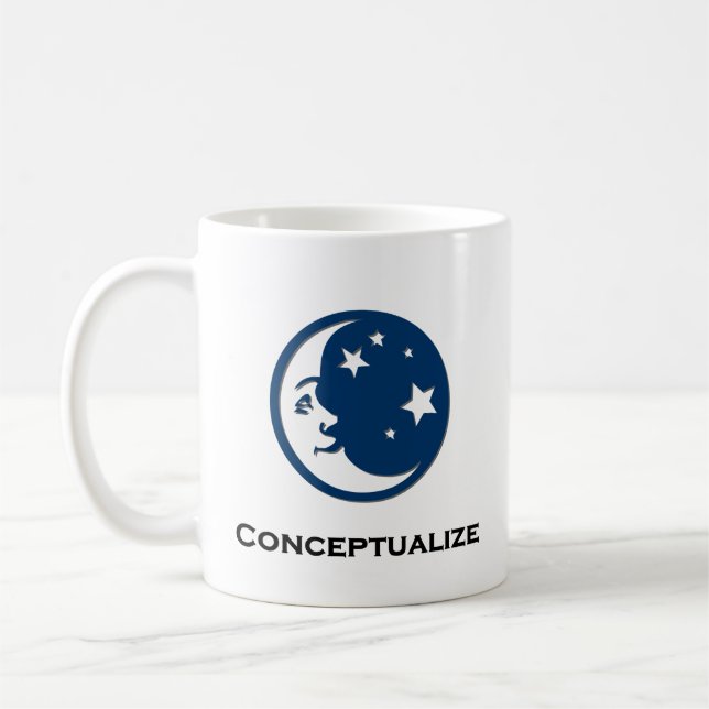 Moon Stars Conceptualize Kaffeetasse (Links)
