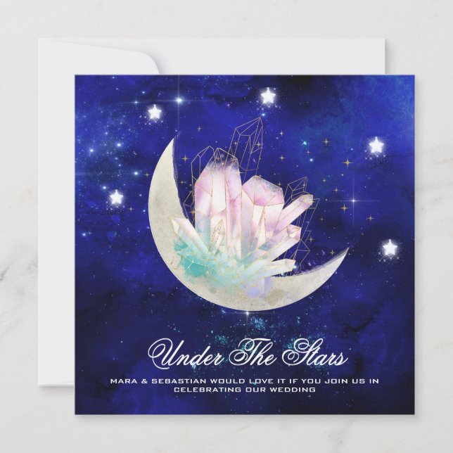 *~* MOON STARS CRYSTAL Website UAWG AR14 Wedding Einladung (Vorderseite)