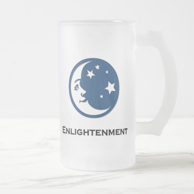 Moon Stars Erleuchtung Mattglas Bierglas (Rechts)