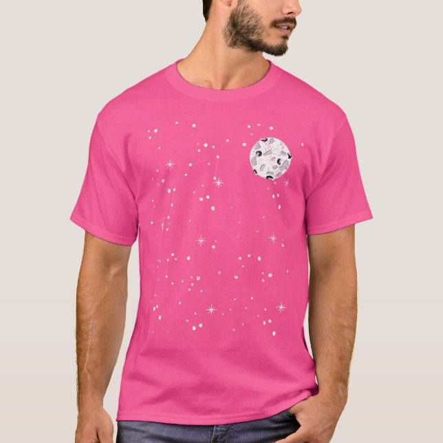Moon Stars Galaxy Outer Space Celestial Bodies Ast T-Shirt (Vorderseite)