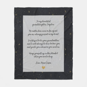 Moon Stars Gold - Sonderangebot für Großmutter Fleecedecke