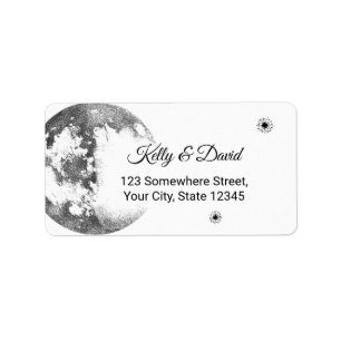 Moon & Stars Hochzeiten Rücksendeadressen-Aufklebe Adressaufkleber