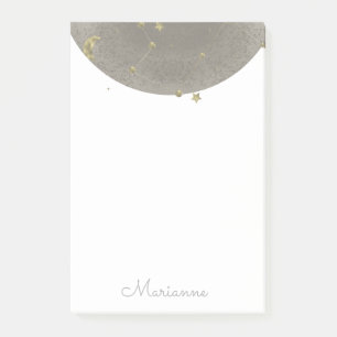 Moon Stars Imitate Gold Post-it Notes Post-it Klebezettel