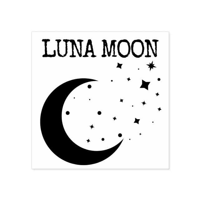 Moon Stars Luna Gummistempel (Prägung)