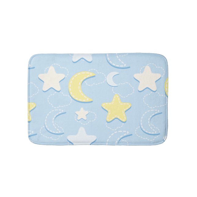 Moon & Stars Muster Badematte (Vorderseite)