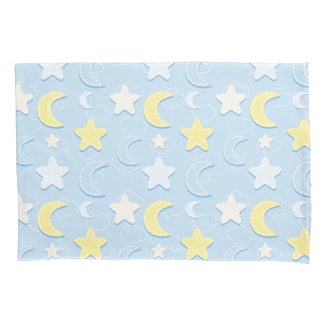Moon & Stars Muster Kissenbezug (Vorderseite)