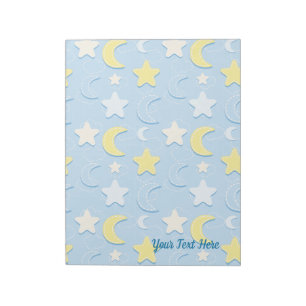 Moon & Stars Muster Notizblock
