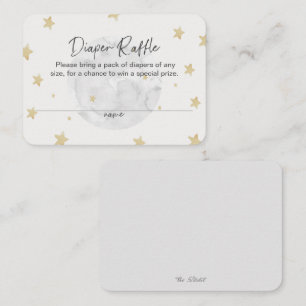 Moon Stars Neutrale Windelwaschmaschine Babyduschk Visitenkarte