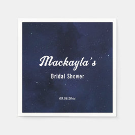 Moon Stars & String Lights Brautparty Serviette