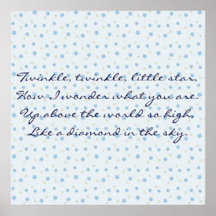 Moon & Stars (Twinkle Twinkle kleiner Star) Poster