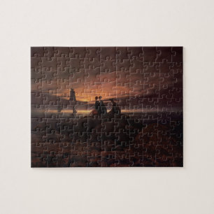 Moon Steigen über das Meer, 1822 (Öl auf Leinwand) Puzzle