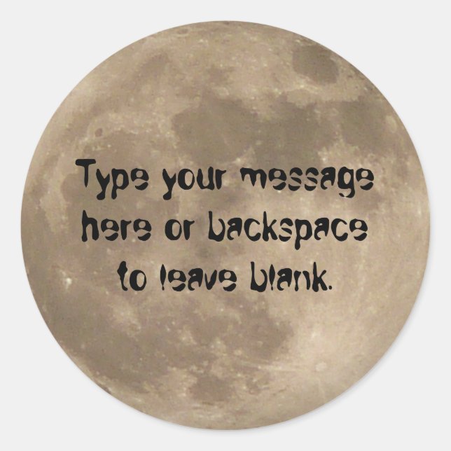 Moon Sticker Full Moon Stickers Personalisierte Ge (Vorderseite)
