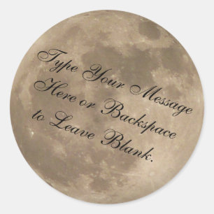 Moon Sticker Personalisiert Vollmond Sticker Moon